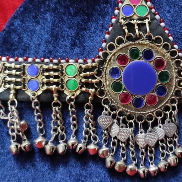 Afghan Kuchi Bells Matha Patti, Headpiece, Hair Jewelry - Picture 4 of 7